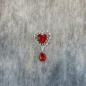Серединка ювелирная с подвеской "Сердечко"