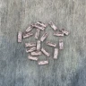 Стразы пришивные 15 мм "Цилиндр" светло-розовый