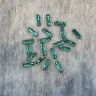 Стразы пришивные 15 мм "Цилиндр" изумрудный