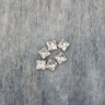 Стразы пришивные 10 мм квадрат серебро 