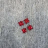Стразы пришивные 10 мм квадрат красный 