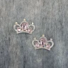 Серединка ювелирная корона светло-розовый